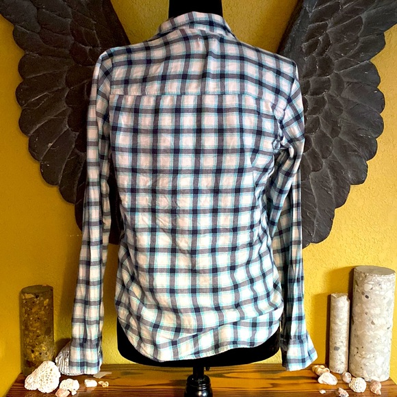 Hollister Blue Plaid Button Up Shirt - Picture 8 of 10